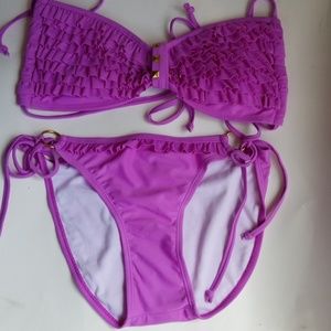 NWT Lavender String Bikini Set 2 Piece Bandeau